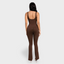 Square Neck U-Back Flared Sculpting Jumpsuit