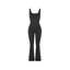 Square Neck U-Back Flared Sculpting Jumpsuit