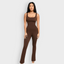 Square Neck U-Back Flared Sculpting Jumpsuit