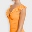 Ruffle Sculpt V-Neck One-Piece Swimsuit