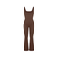 Square Neck U-Back Flared Sculpting Jumpsuit
