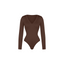 Seamless V-Neck Long Sleeve Sculpting Bodysuit