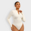 Long Sleeve Zipper Thong Bodysuit