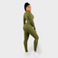 Deep V-Neck Seamless Ribbed Jumpsuit