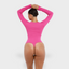 Seamless V-Neck Long Sleeve Sculpting Bodysuit