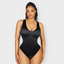 Satin V-Neck Sculpting Thong Bodysuit