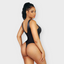 Satin V-Neck Sculpting Thong Bodysuit